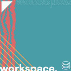 Minimal Modern Blank Workspace Background with Typography in Lowercase, Tropical Color Tone