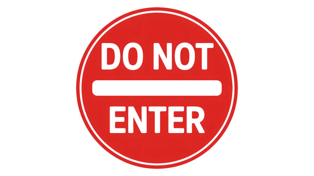 Red Do Not Enter sign prohibiting access with clear visual warning