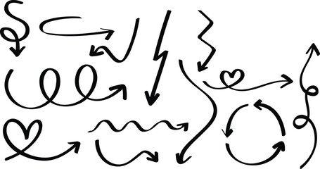 hand drawn arrow doodle