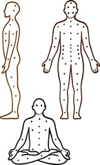 silhouette of a man in yoga position