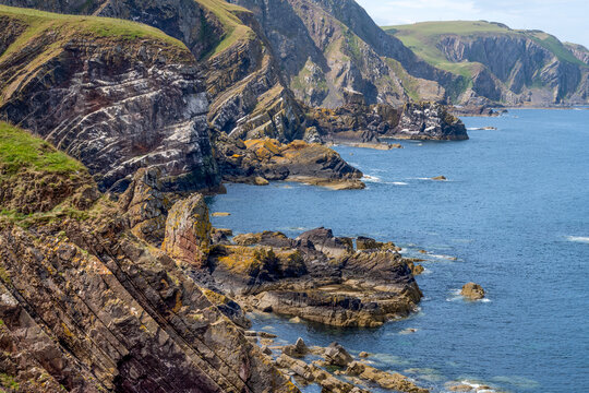 The coastline at St Abbs Head, National Nature Reserve, Eyemouth, Scotland, United Kingdom