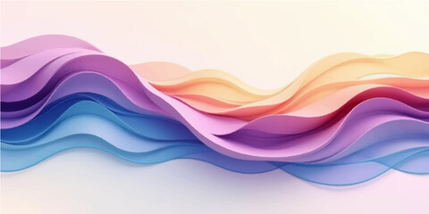 Abstract colorful rainbow wave background with flowing lines and artistic design elements