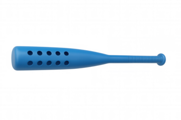 3d rendering of a blue baseball bat with holes, isolated on a transparent background, perfect for sports-related projects