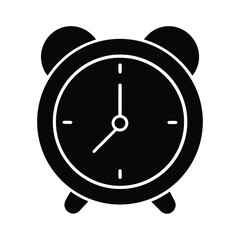 smart alarm clock icon flat
