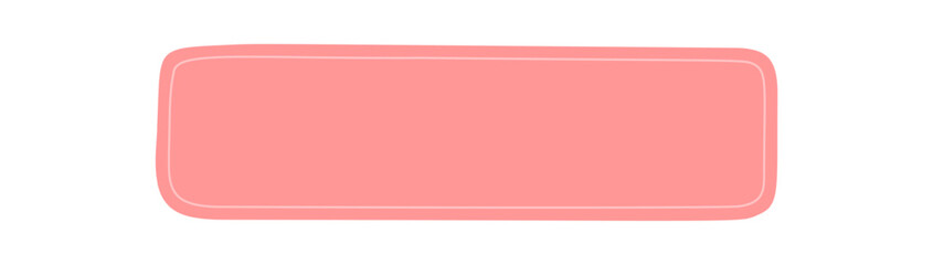 Pink organic liquid banner with hand drawn fluid shape forms a rectangle. This pink blob creates a soft background for text. Abstract organic form and rectangle frame ideal for patch, label or card