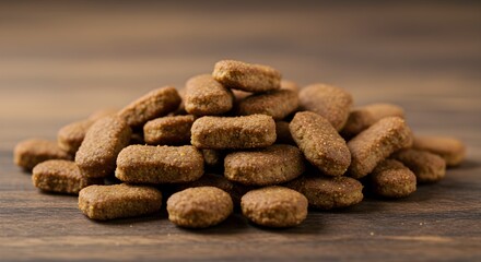 Pile of dog food treats