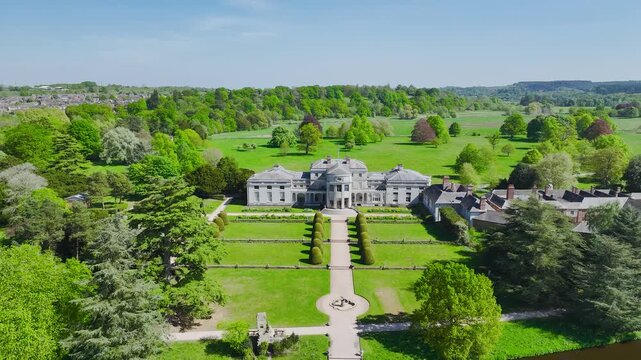 Shugborough Estate from a drone, Great Haywood, Staffordshire, England