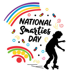NATIONAL SMARTIES DAY vector illustration