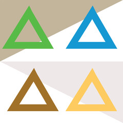Abstract Triangle Shape Icon Set