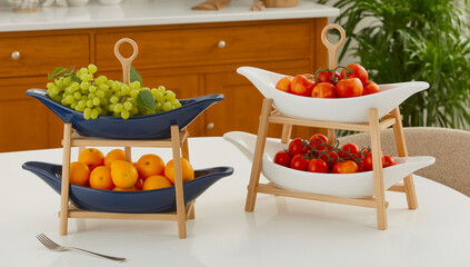 fruit arranged neatly on the table