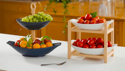 fruit arranged neatly on the table