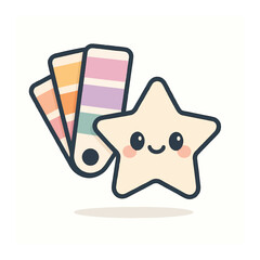 Color Swatches with Star – Creative Rating & Palette Icon