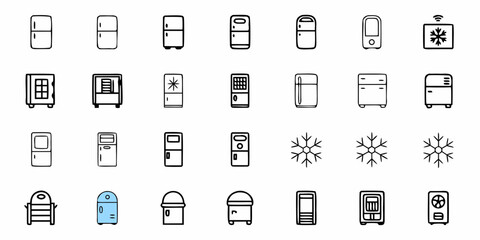 Set of 30 futuristic snack icons for nutrient cubes in various styles on a clean background, viewed from a straightforward perspective