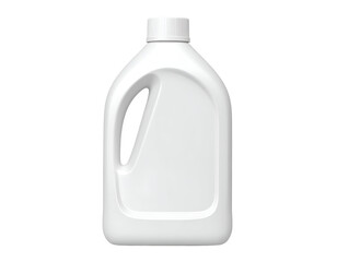 White Plastic Bottle with Handle and Cap Isolated on Black Background for Product Mockup