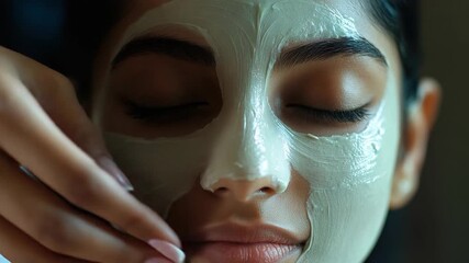 A close-up shot of someone wearing a face mask, conveying caution and protection