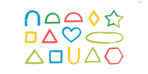 Colorful Hand Drawn Shapes