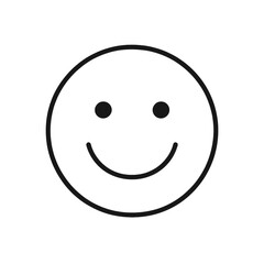 Fototapeta premium Mental health smiling face icon transparent background