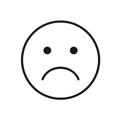 Fototapeta premium Mental health sad face icon transparent background