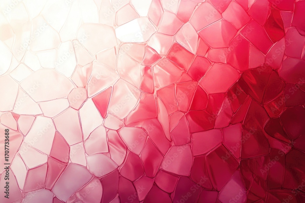 Aufkleber abstract red stained glass texture with geometric patterns and intricate design