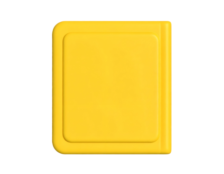 Yellow Blank 3D Game Cartridge Placeholder Isolated on Black
