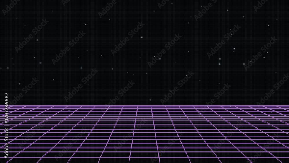 Poster pixel art background.8 bit game.retro game. for game assets in vector illustrations.retro futurism s