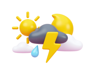 Flat and 3D Weather Symbols for Forecast Design