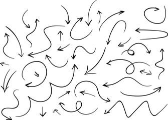 hand drawn arrow doodle