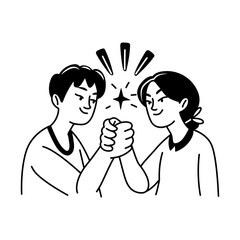 A sketchy style icon depicting support
