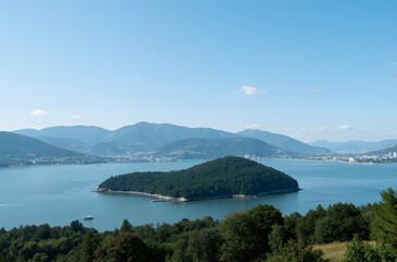 mountain lake in the alps