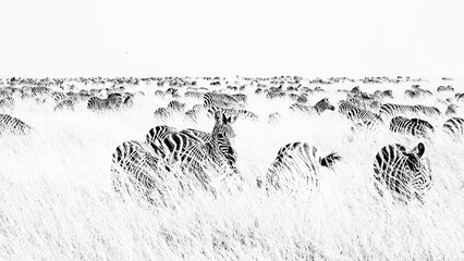 Black and white zebras