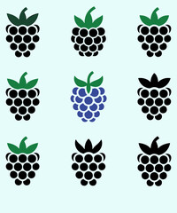 set of fruit icons