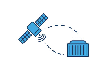 Satellite communication with shipping container global logistics and tracking system
