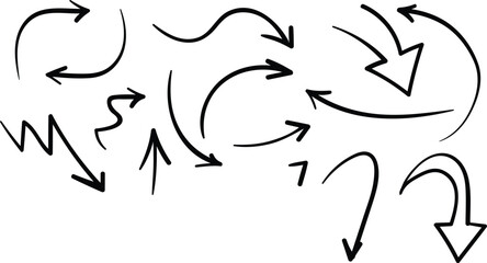 hand drawn arrow doodle