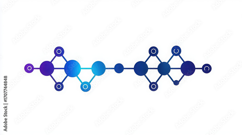 Poster abstract geometric design featuring interconnected circles and lines in a modern gradient color sche