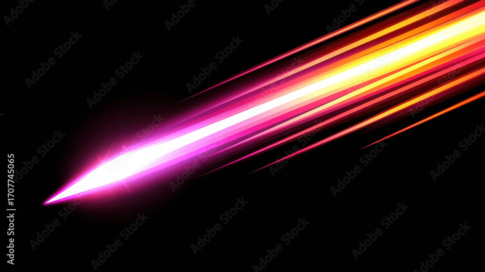 Aufkleber vibrant abstract light beam with colorful stripes in motion for dynamic backgrounds and creative pro