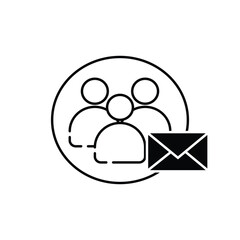 group mail flat icon logo illustration vector isoalated, suitable for web design , logo , app and more