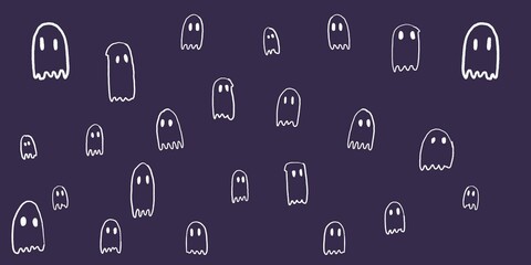 halloween cute ghost design trick or treat illustration	
