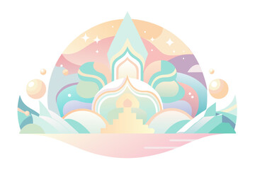 Modern abstract digital background featuring vertical ripple wave patterns in soft blue, purple, and pink gradient tones. Perfect for use in graphic design, web design, presentations, wallpapers, digi