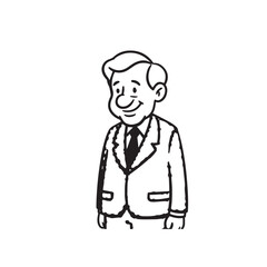 Obraz premium Old people black and white illustration vector image simple minimalist artwork design template