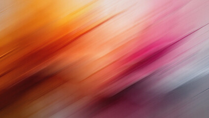 Abstract diagonal motion blur with orange pink and purple color gradients background streaks