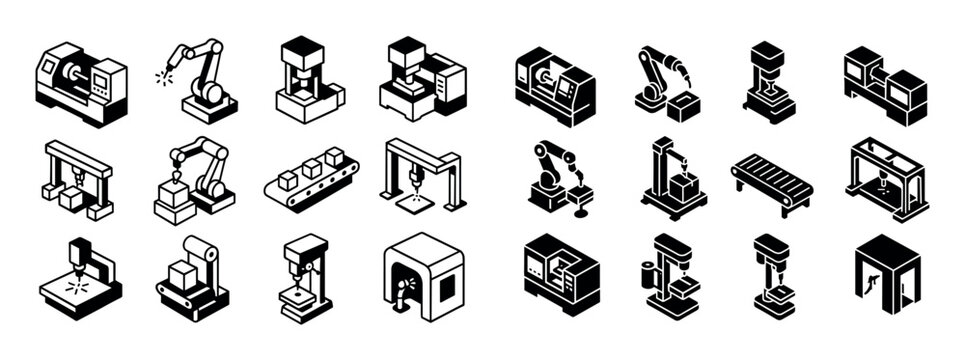 Isometric Machinery Icons
