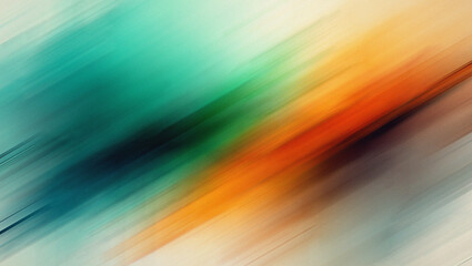 Obraz premium Abstract Diagonal Motion Blur with Teal Orange and Brown Tones streaks color