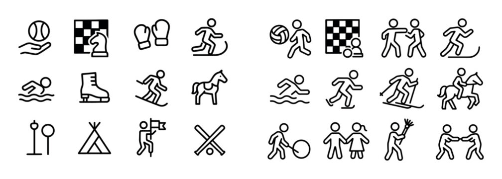 Minimalist Sports Icon Set
