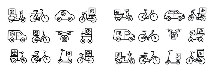 Pizza Delivery Icons