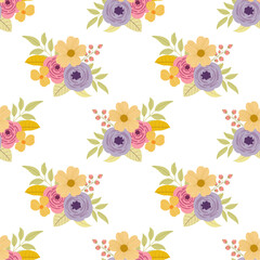 Flower vector seamless pattern illustration floral background