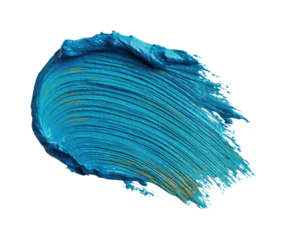 Artistic blue paint stroke creative PNG, cut out, isolated on transparent background