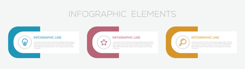 Infographic design template. 5 step column infographic template  can be used for workflow layout, diagram, annual report, web design. Vector illustration. 