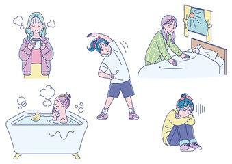 かわいい小学生女子のライフスタイルセット