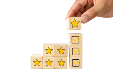 Building Success with Stars and Checkmarks