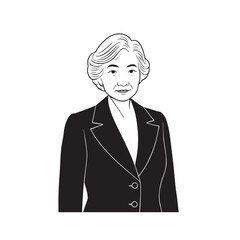 Old people black and white illustration vector image simple minimalist artwork design template
